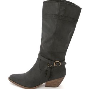 XOXO Black IZZY Western Mid Calf Boot 8.5